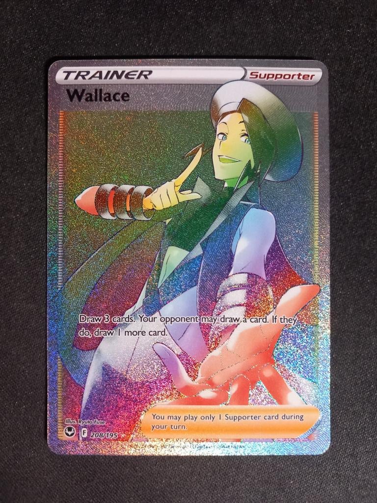 Pokemon Wallace 208/195 Silver Tempest Rainbow Rare NM, Verzenden, Zo goed als nieuw, Losse kaart, Foil