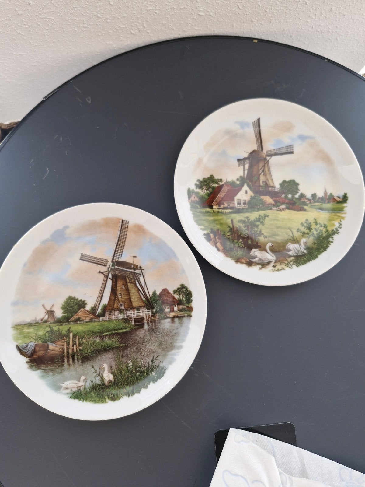 Set van 2 Royal Schwabap Hollandse Molen Borden, Ophalen of Verzenden