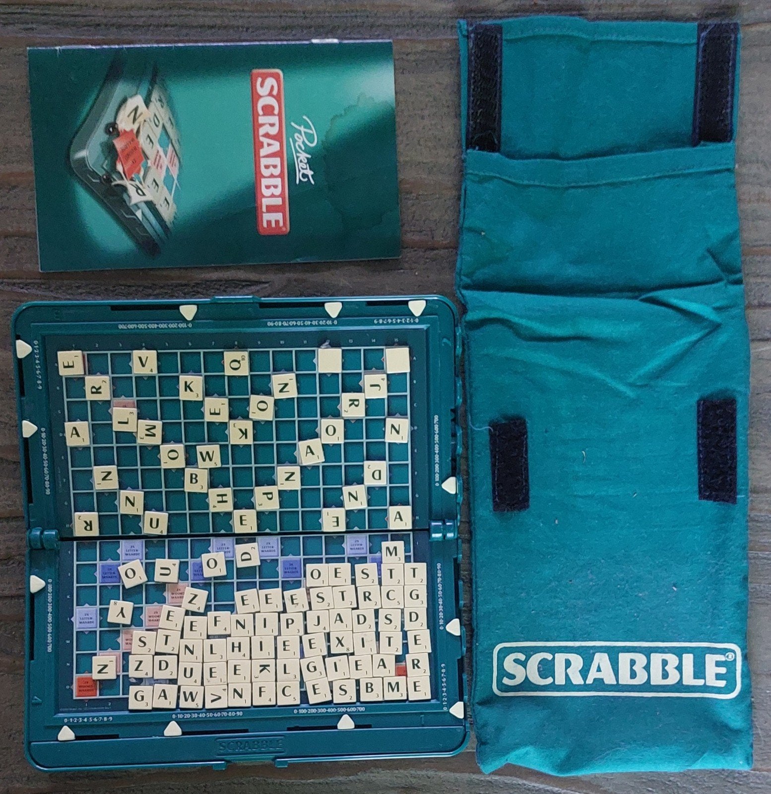 Scrabble Pocket Reisspel, Hobby en Vrije tijd, Gezelschapsspellen | Bordspellen, Mattel, Gebruikt, Ophalen of Verzenden, Een of twee spelers