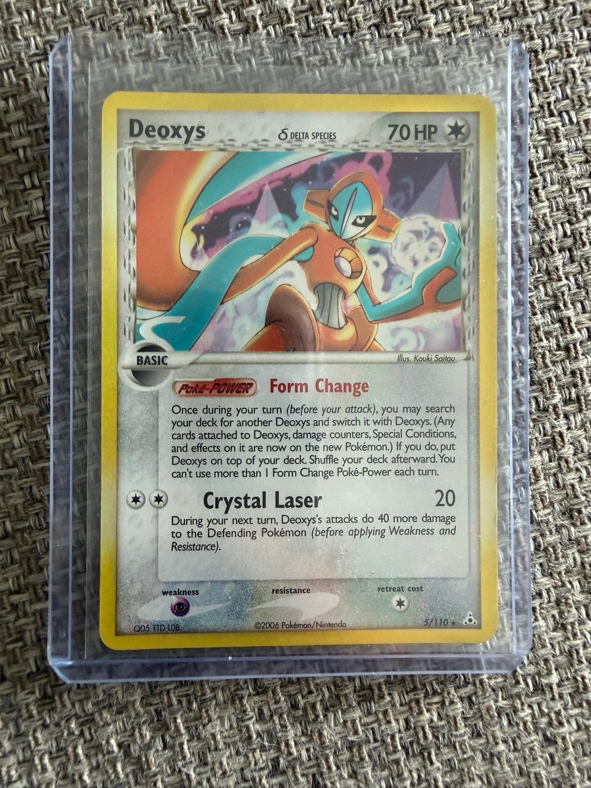 Pokémon Kaart Deoxys Delta Species 5/110 (2006), Ophalen of Verzenden, Zo goed als nieuw, Losse kaart