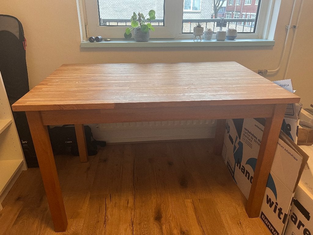 Houten tafel (ikea), Ophalen, Gebruikt, 100 tot 150 cm, 50 tot 100 cm