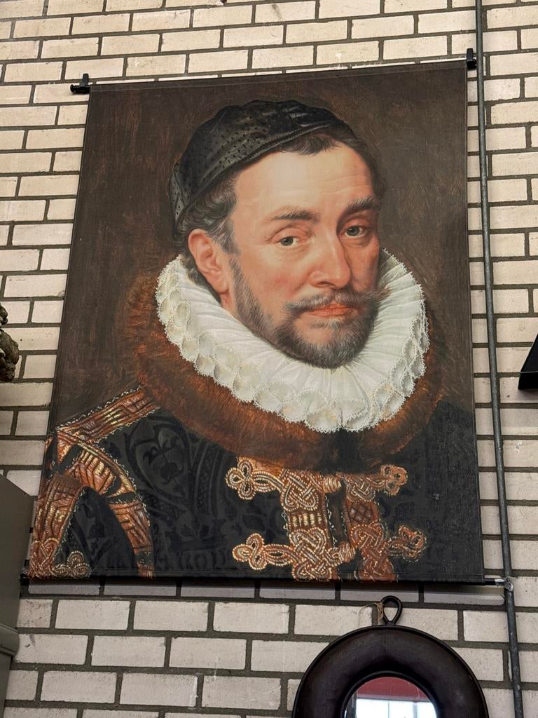 Prachtig doek Willem van Oranje - 170x135 cm, Antiek en Kunst, Ophalen