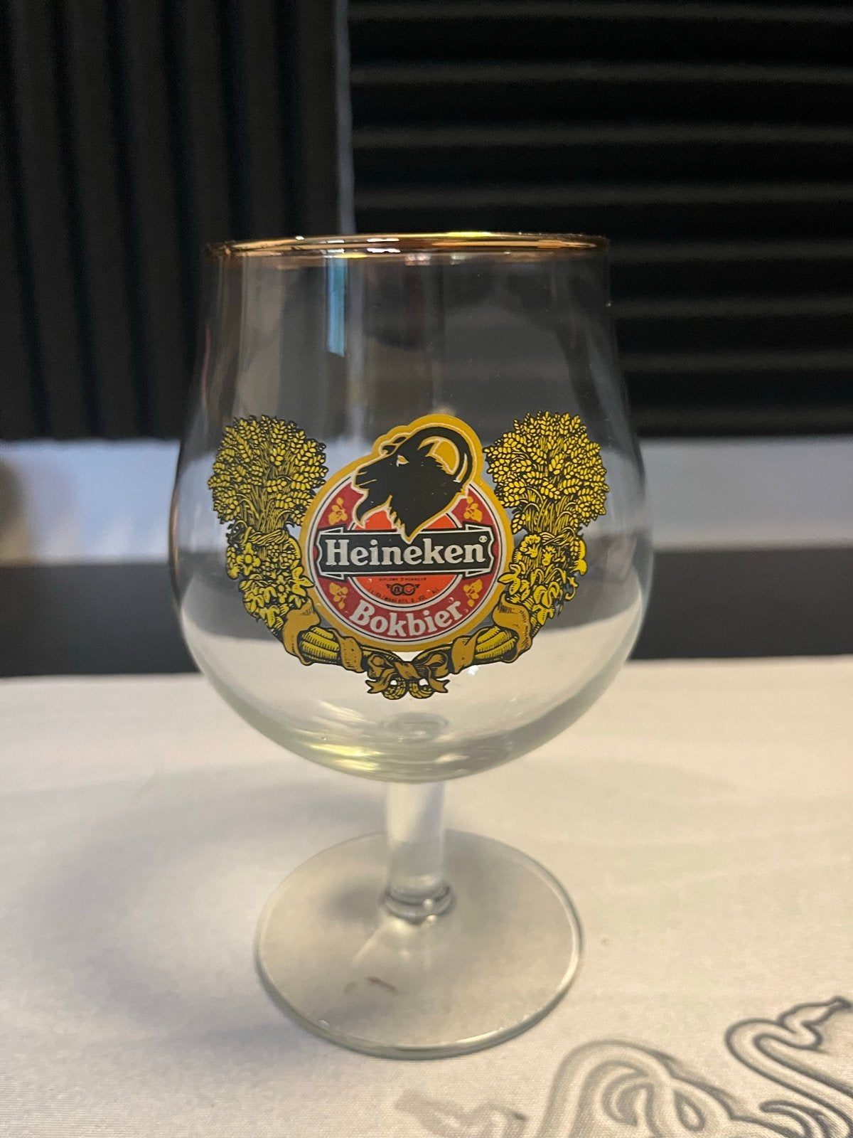 Heineken Bokbier glas - Zo goed als nieuw, Ophalen of Verzenden, Zo goed als nieuw, Meerkleurig, Overige merken