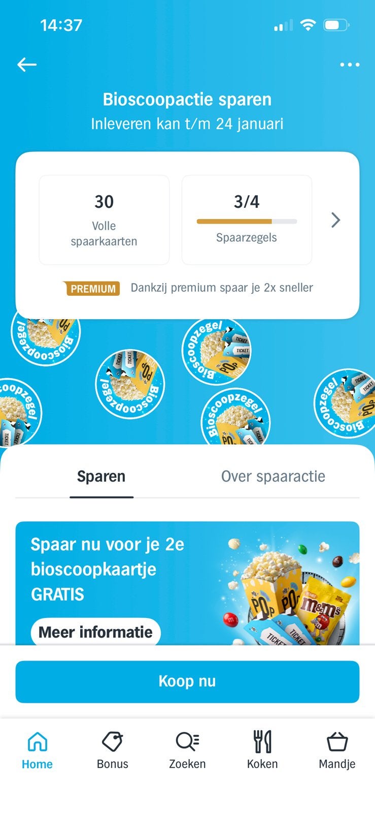 AH bioscoop zegels 30 volle spaarkaarten, Verzamelen, Albert Heijn, Ophalen