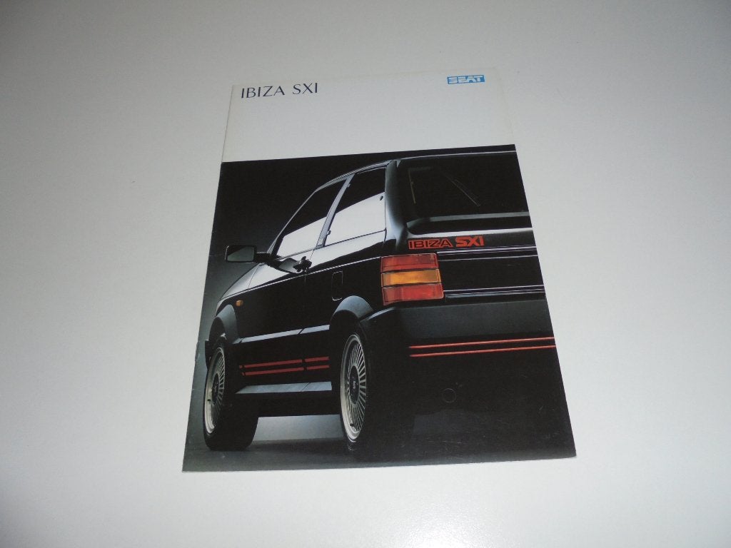 brochure Seat Ibiza SXi  1988, Ophalen of Verzenden, Zo goed als nieuw, Overige merken