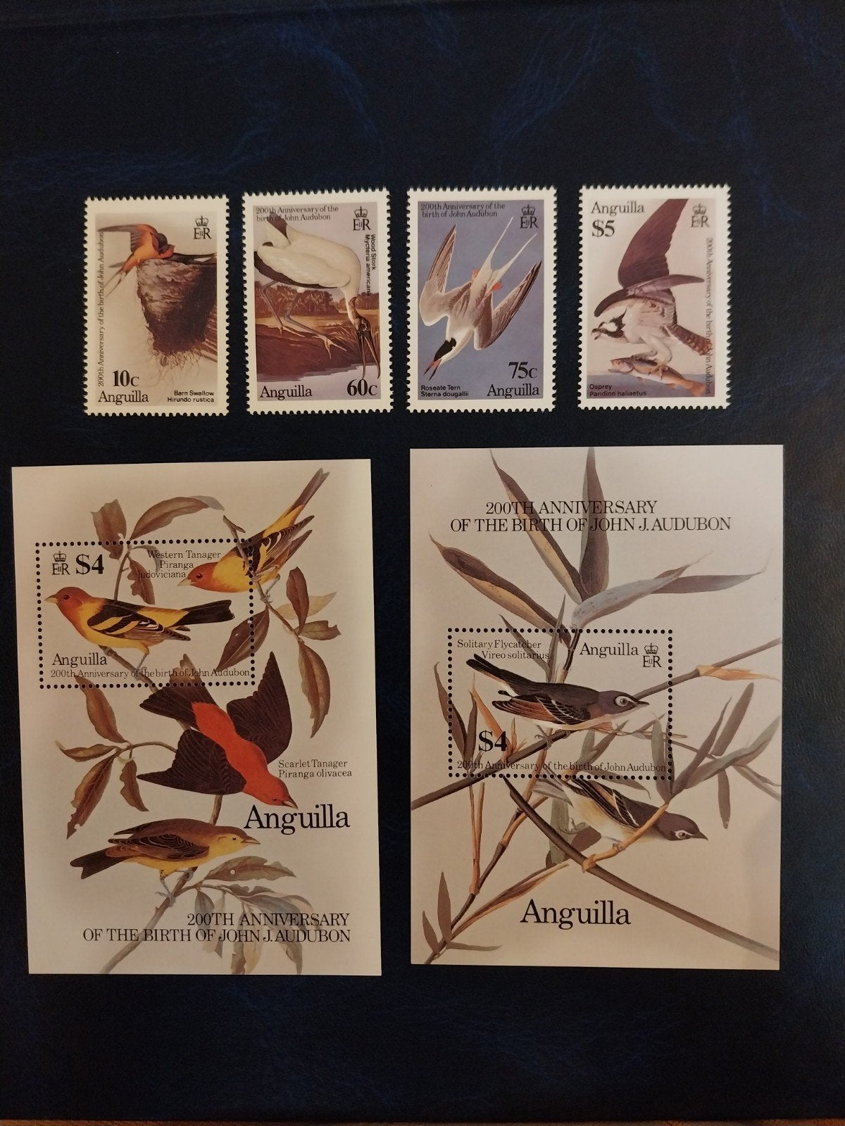 Anguilla 634-637+bl 51/52vogels 1985 postfris mi 26eu, Ophalen of Verzenden, Dier of Natuur