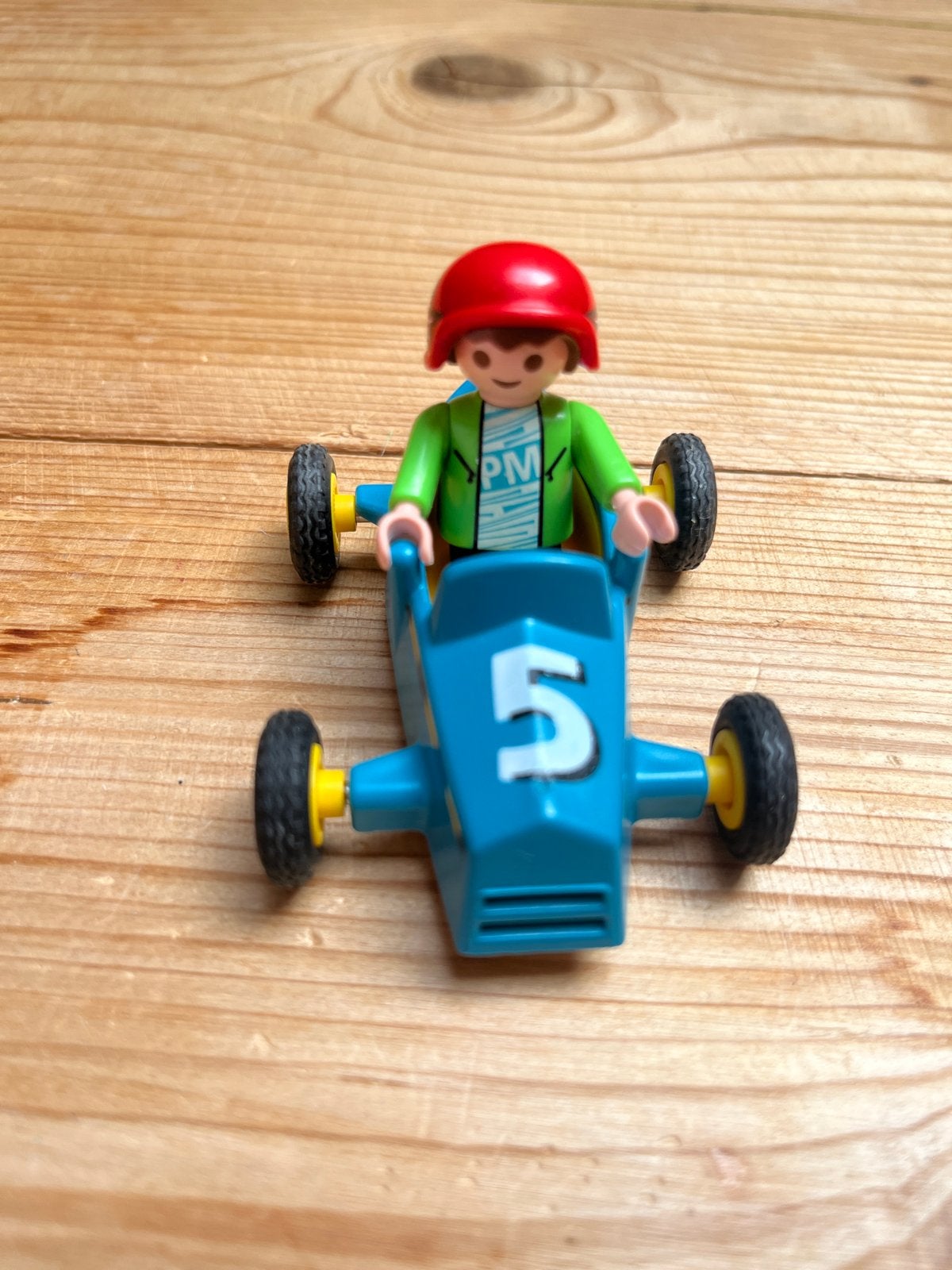 Playmobil raceauto met coureur - nummer 5, Ophalen of Verzenden, Gebruikt