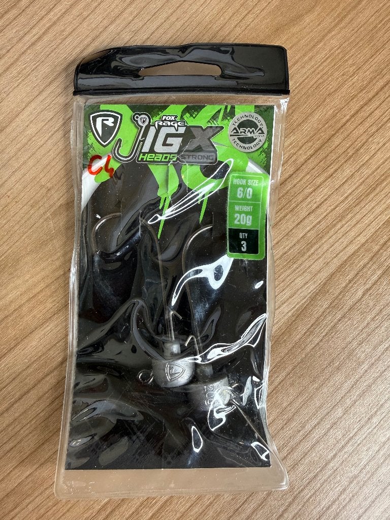 Fox Rage Jig X Heads – 20 g / haakmaat 6/0, Overige typen, Nieuw, Ophalen of Verzenden, E