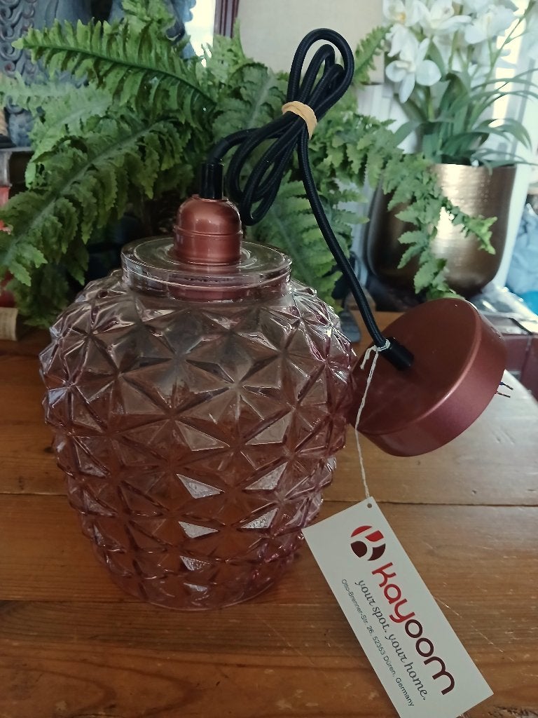 Hanglamp Kayoom roze glas, Ophalen of Verzenden, Glas