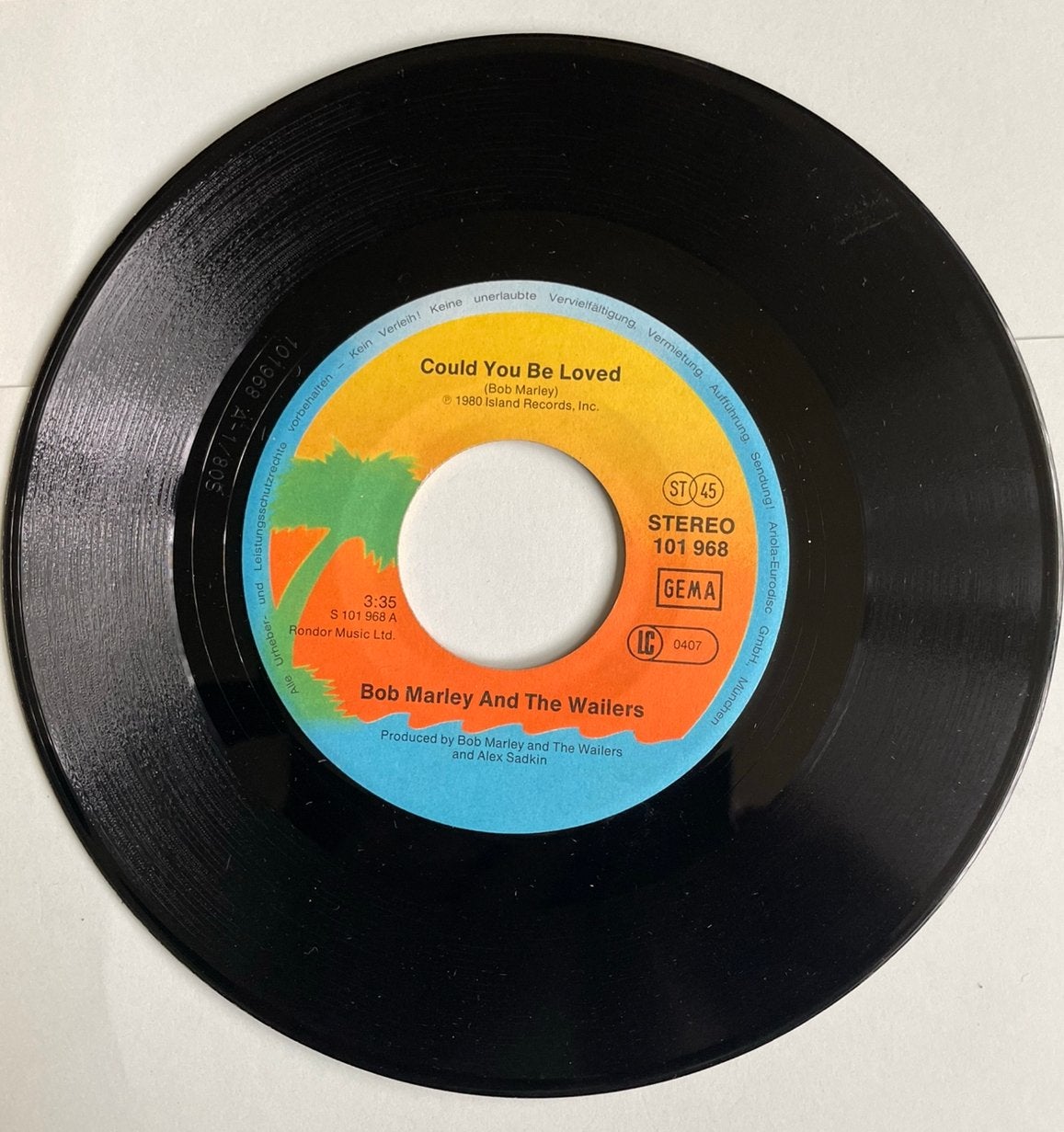 Bob Marley & The Wailers - Could You Be Loved / One Drop, Gebruikt, Wereldmuziek, 7 inch, Ophalen of Verzenden