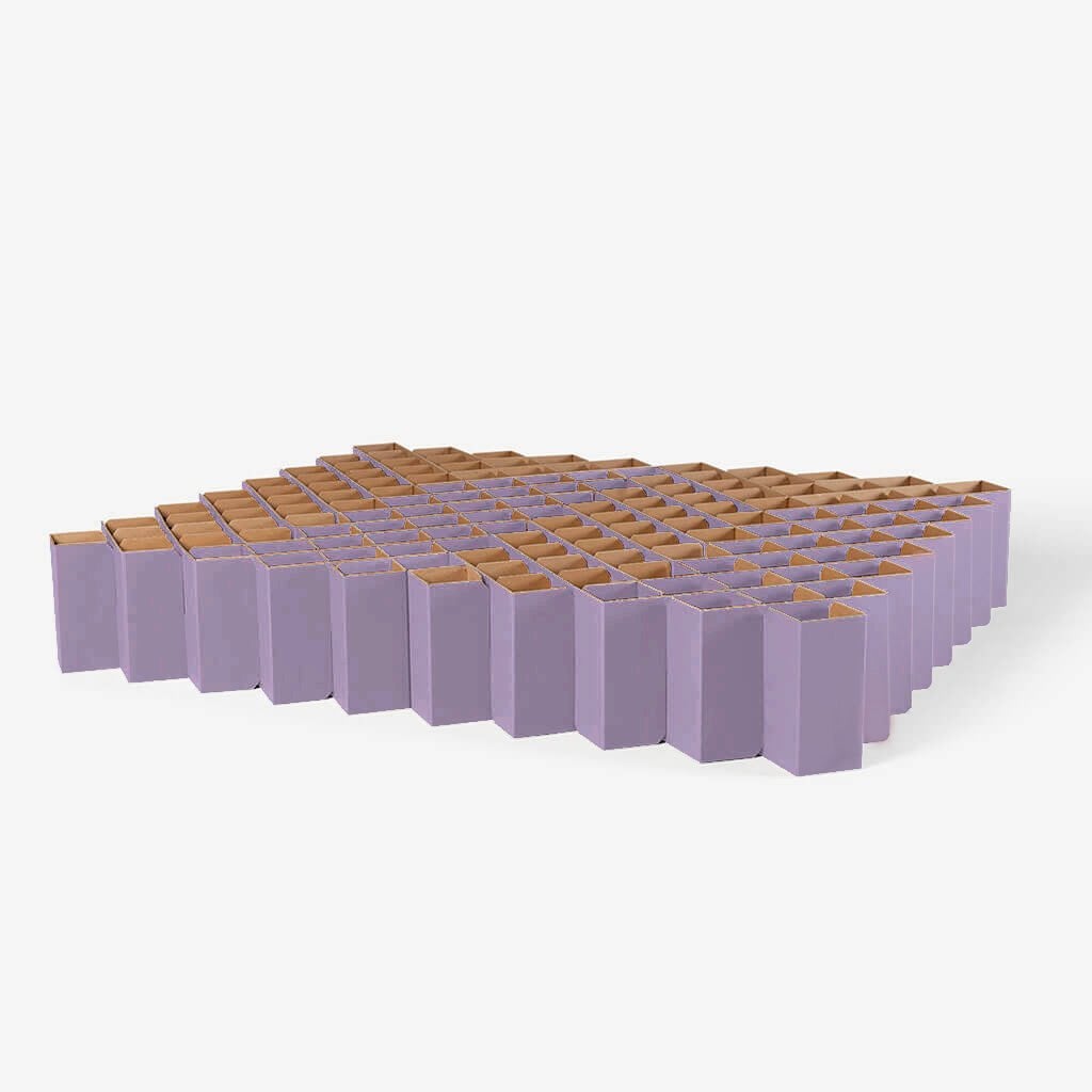 RIAB bed 2.0 Room in a box cardboard bed frame lavender, Ophalen of Verzenden, Gebruikt