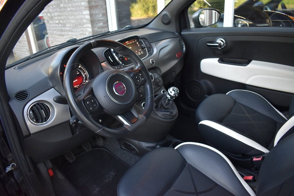 Fiat 500 C 1.2 Sport Leder Cruise Airco VOL, Auto's, Gebruikt, 4 cilinders, Zwart, Leder