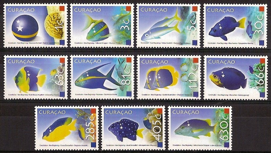 Curacao 3/13 postfris Vissen 2011, Ophalen of Verzenden, Postfris