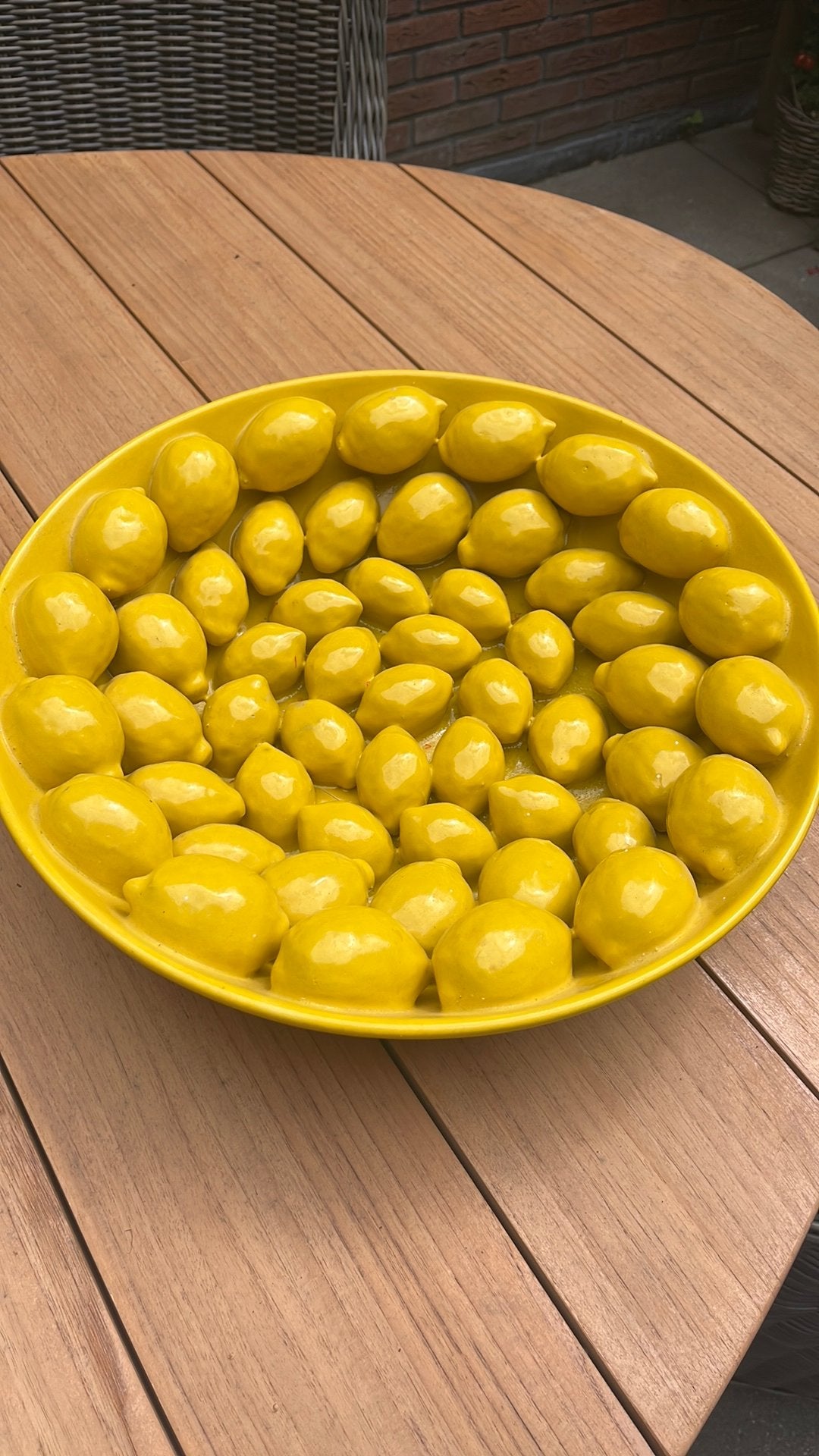 Des pots schaal, Ophalen