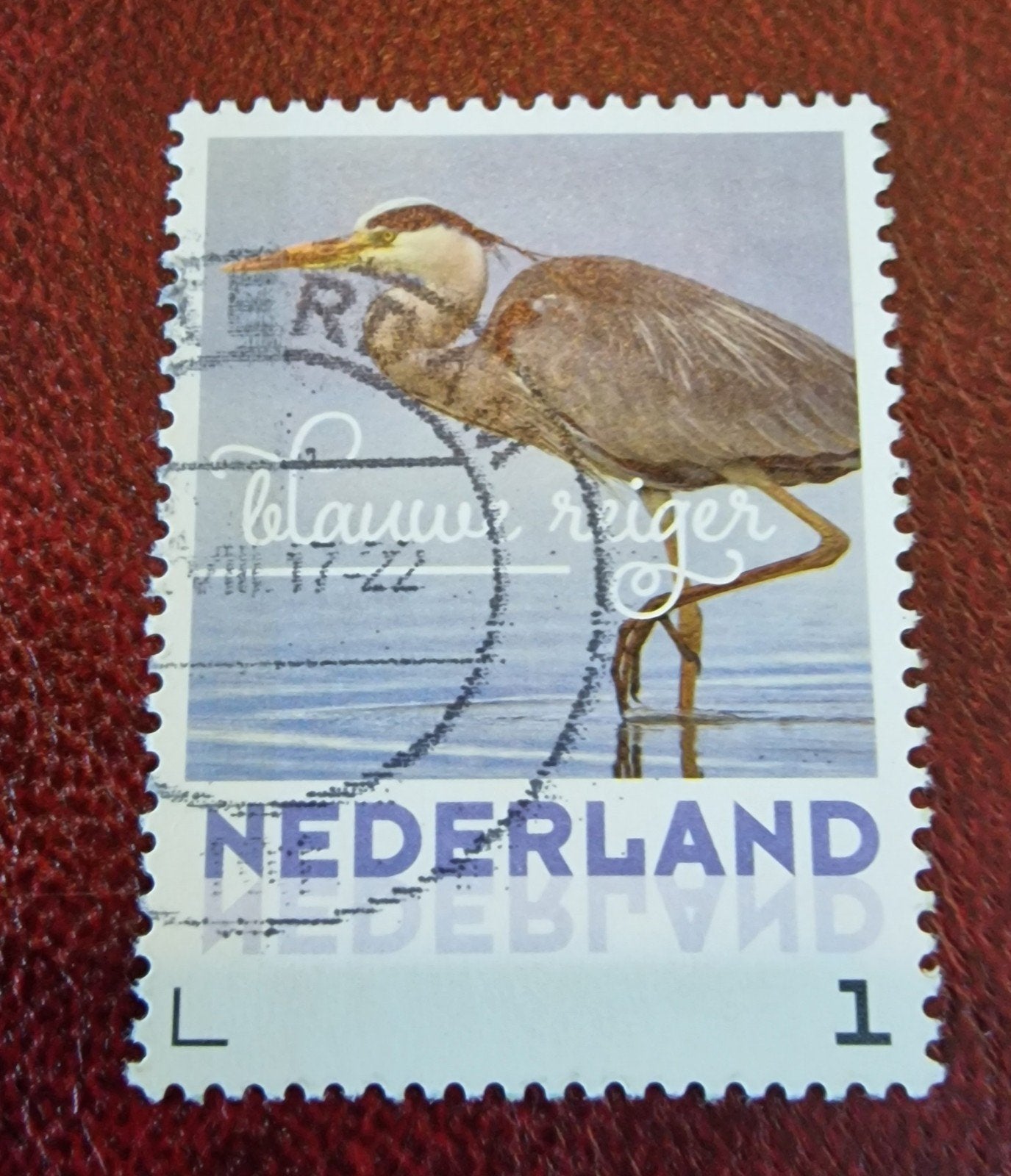 kv825 persoonlijke  postzegel Blauwe Reiger - Gestempeld, Ophalen of Verzenden, Na 1940, Gestempeld