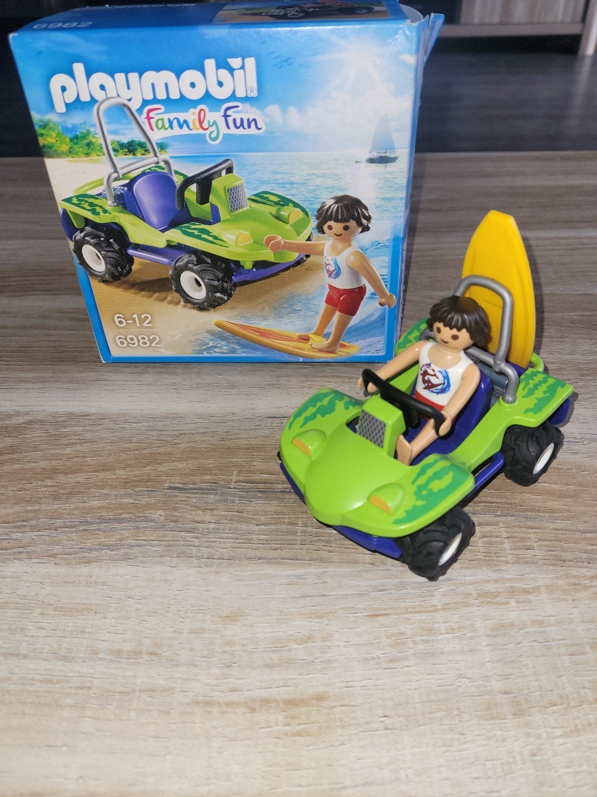 Playmobil Family Fun Buggy met surfer (6982), Complete set, Voertuig, Zo goed als nieuw, Family fun