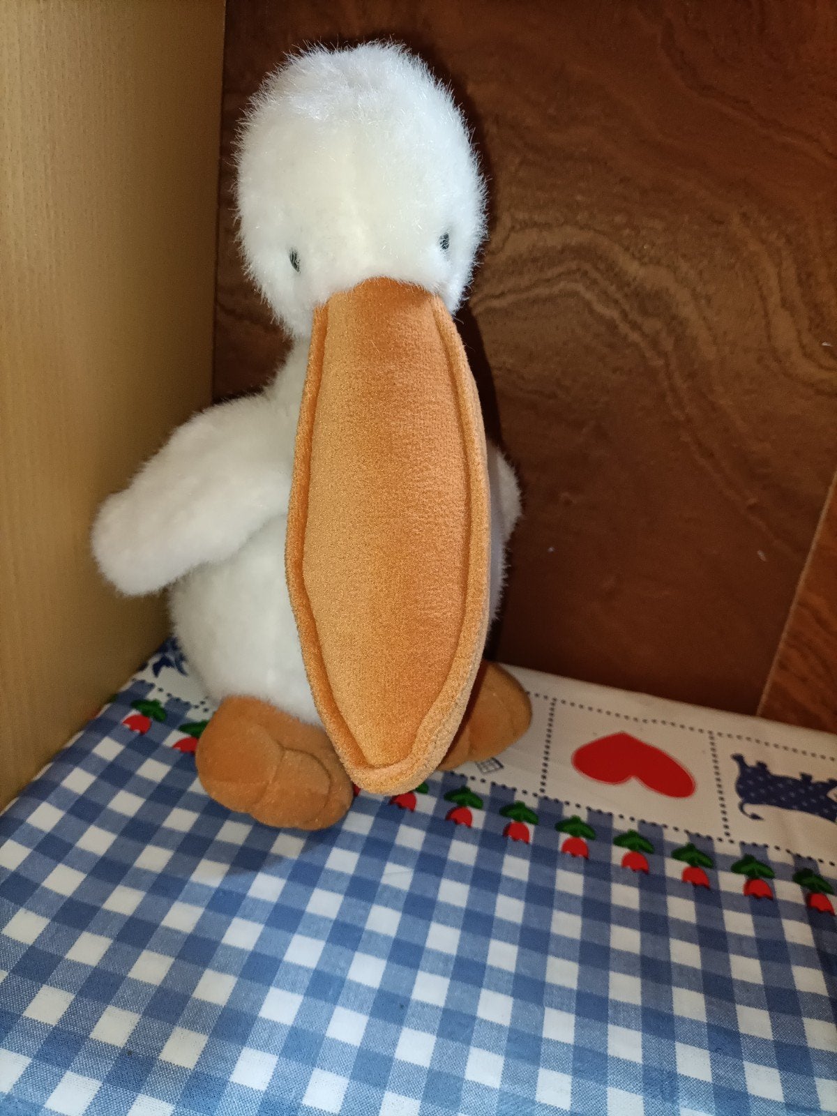 Bloedbank Sanquin pelikaan knuffel 28 cm groot, Ophalen of Verzenden, Zo goed als nieuw, Overige typen