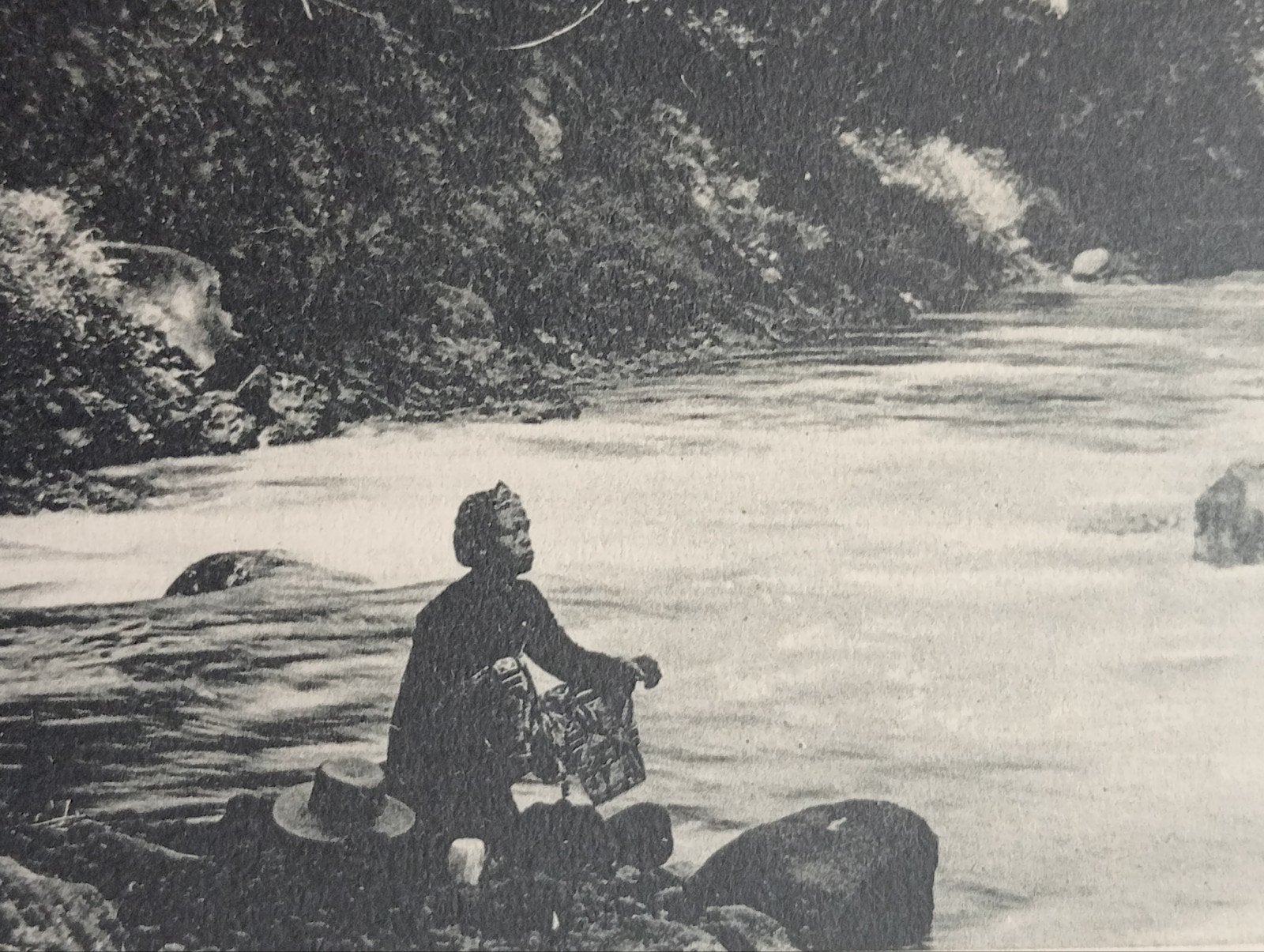Foto gravure Nederlands Indië 1910, 18x28 cm, goede staat, Verzamelen, Foto's en Prenten, Gebruikt, Foto, Voor 1940, Buitenland