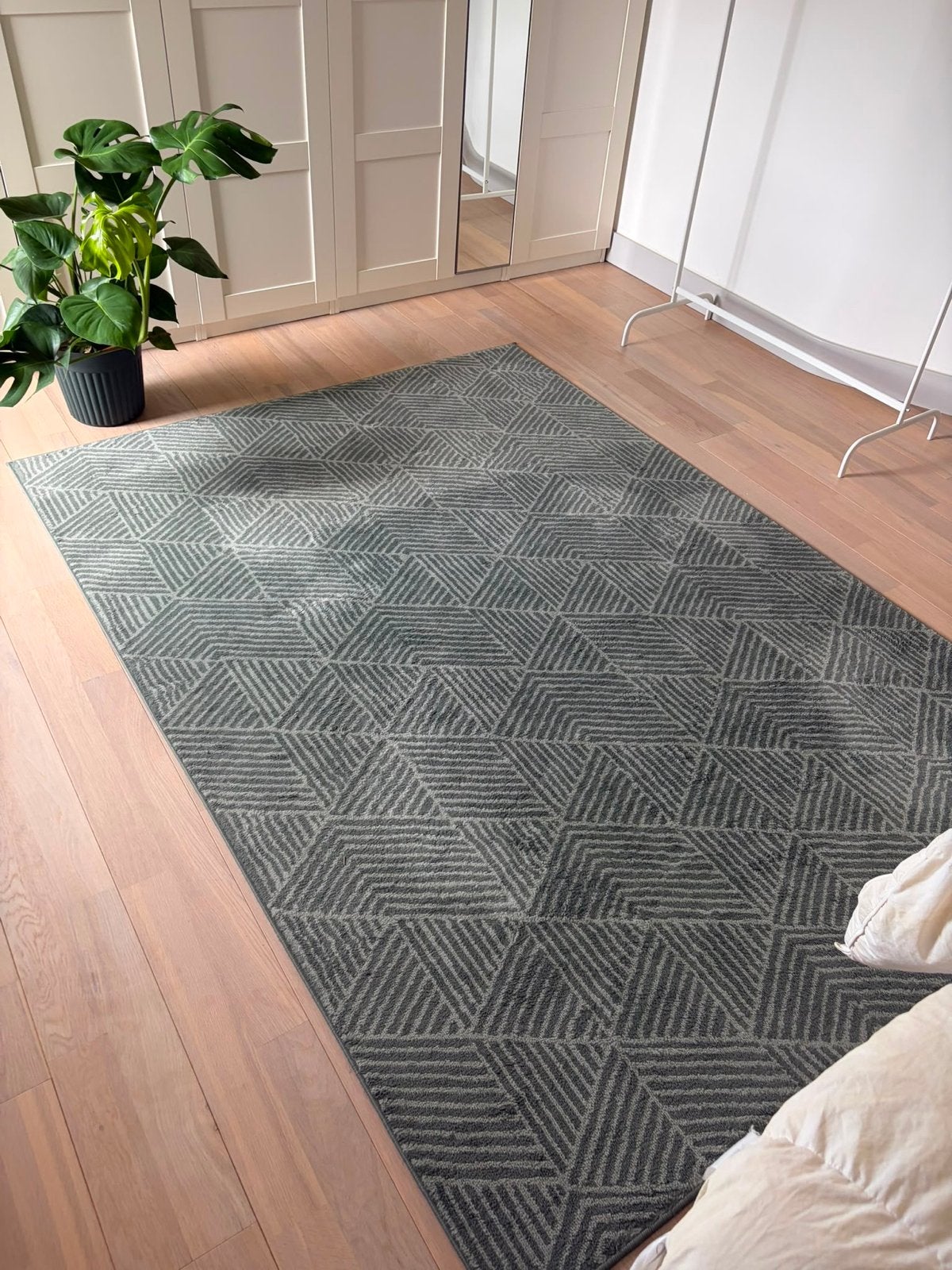 Groen ikea vloerkleed met geometrisch patroon, Ophalen, 150 tot 200 cm, 200 cm of meer, Zo goed als nieuw