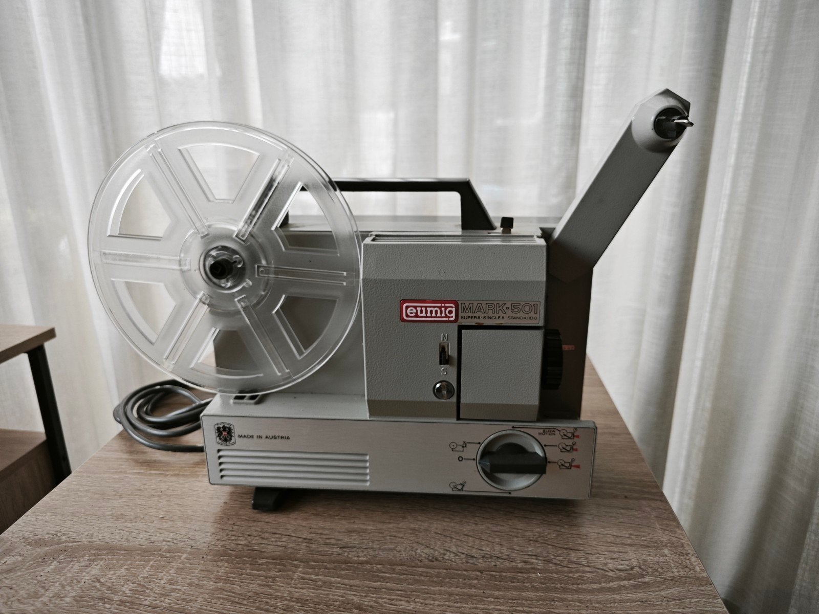 Eumig Mark S 801 Super 8 filmprojector, Ophalen, Gebruikt, Met scherm