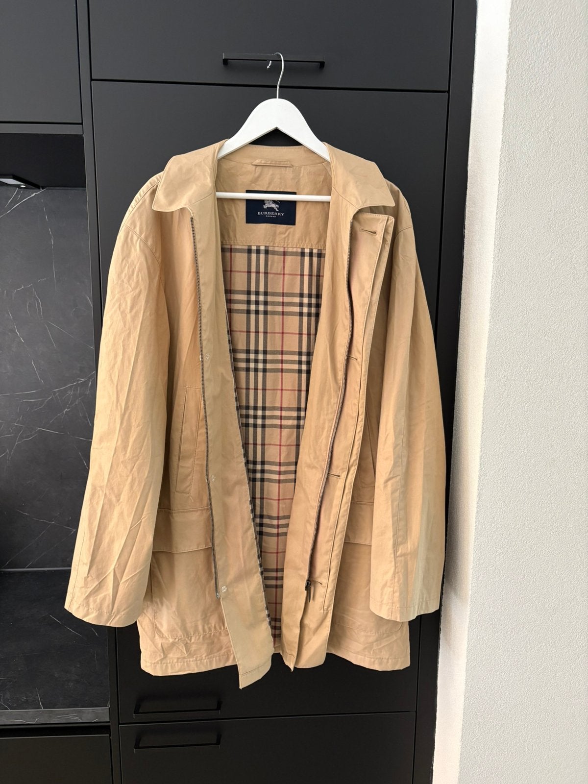 Vintage Burberry Trenchcoat size 54, Kleding | Heren, Jassen | Winter, Ophalen of Verzenden, Zo goed als nieuw, Maat 52/54 (L)