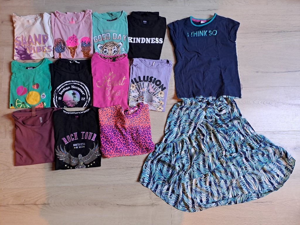 Zomer kledingpakket meisje maat 146 / 152, Ophalen of Verzenden, Gebruikt, Maat 146