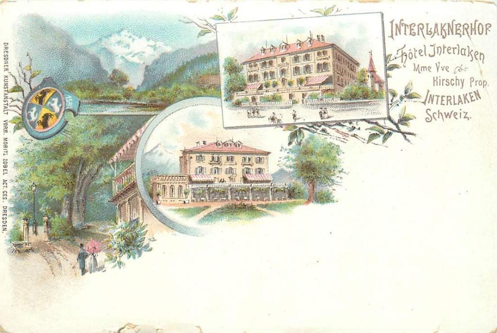 381-198-021 Interlaken hotel Interlaken, Verzenden, Voor 1920, Overig Europa