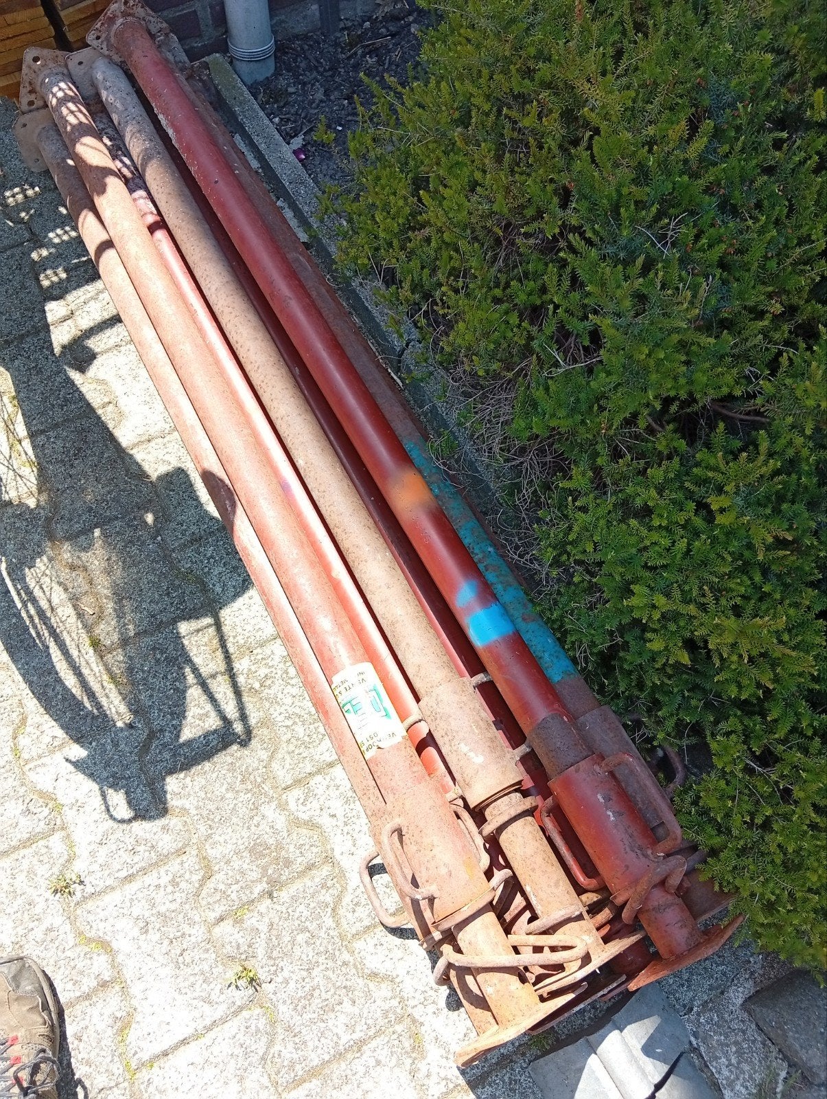 8 stuks bouwstempels 3 meter lengte, Doe-het-zelf en Verbouw, Steigers, Ophalen, Gebruikt, Overige typen, 2 tot 5 meter