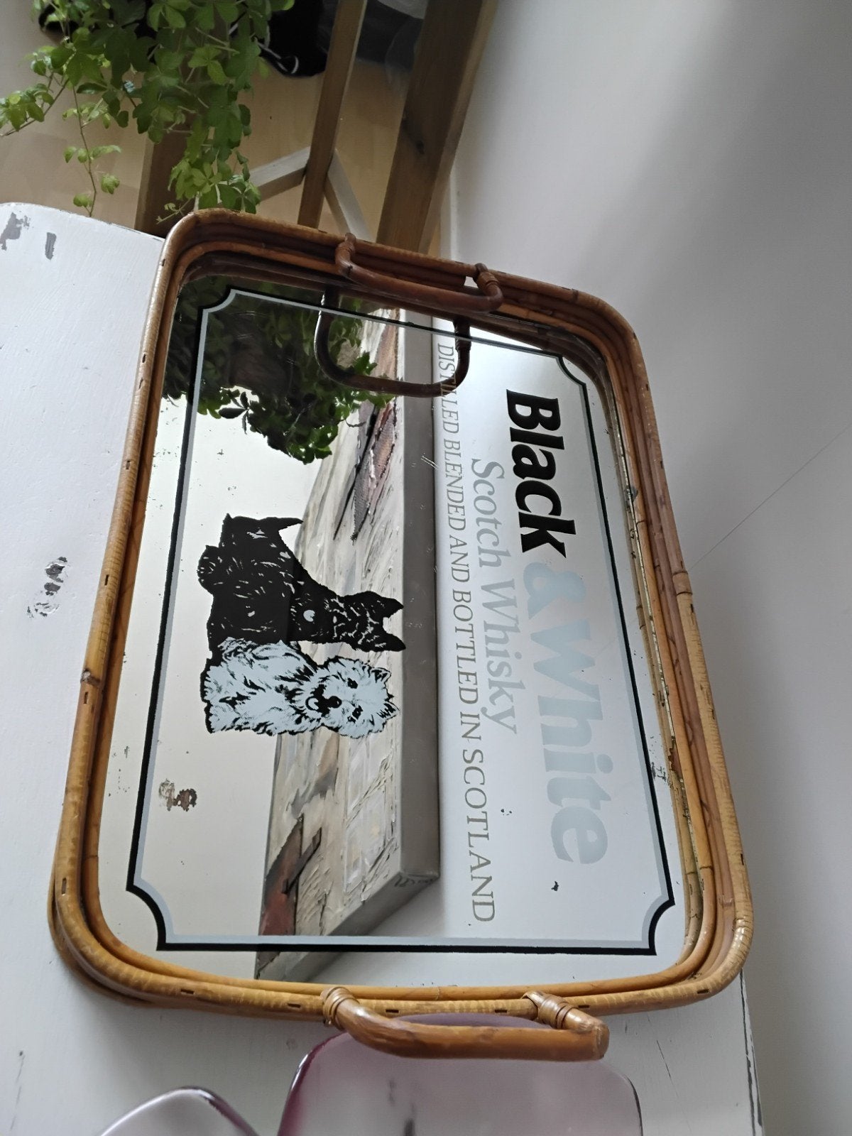 Dienblad/ spiegel  wisky, Huis en Inrichting, Ophalen, Zo goed als nieuw, Handgemaakt, Dienblad