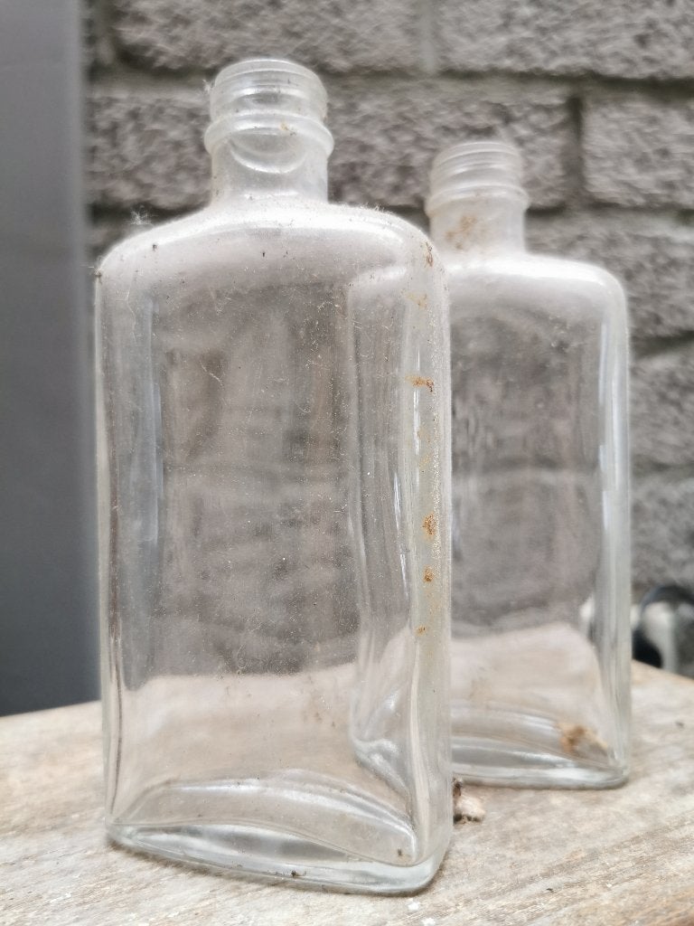 Oude glazen apothekers/medicijn flesjes, Antiek en Kunst, Ophalen of Verzenden