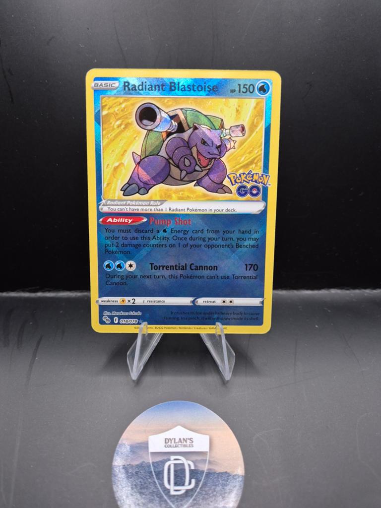 Radiant Blastoise - Pokemon GO - 018/078, Ophalen of Verzenden, Zo goed als nieuw