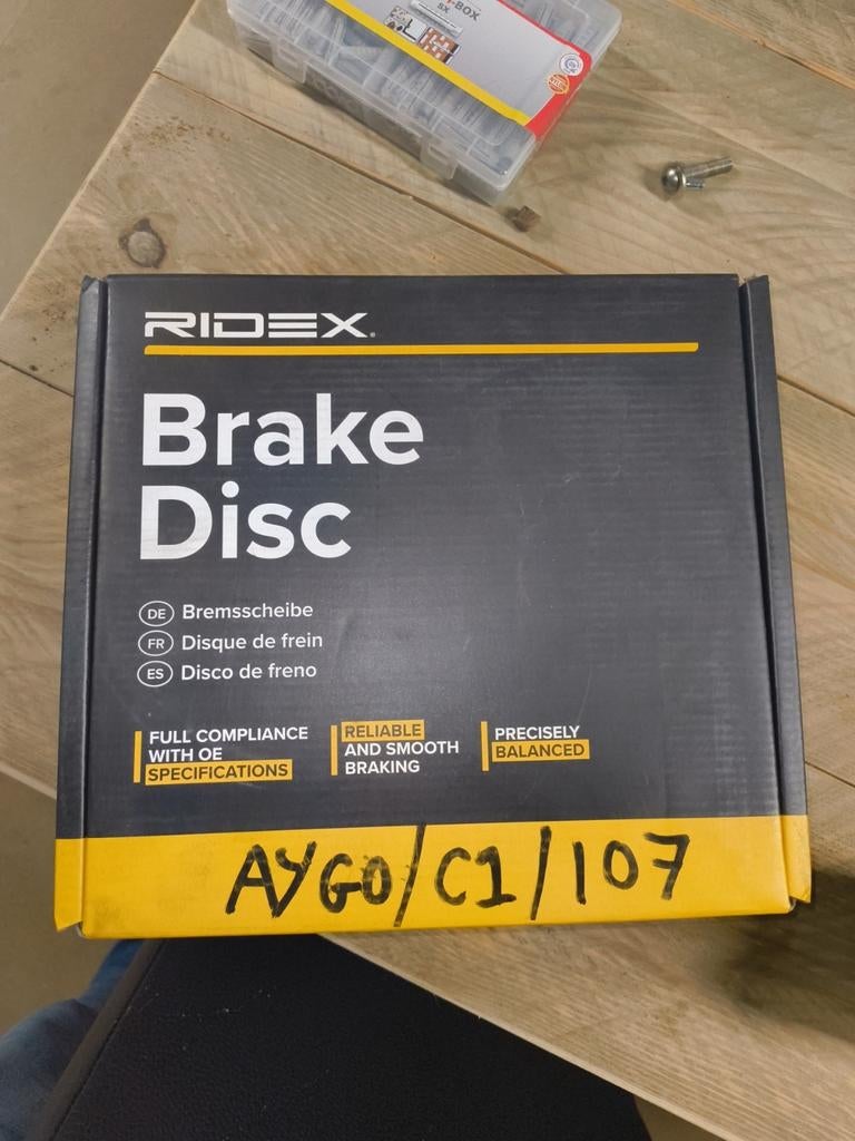 Ridex remschijven Ridex C1 Aygo 107, Ophalen