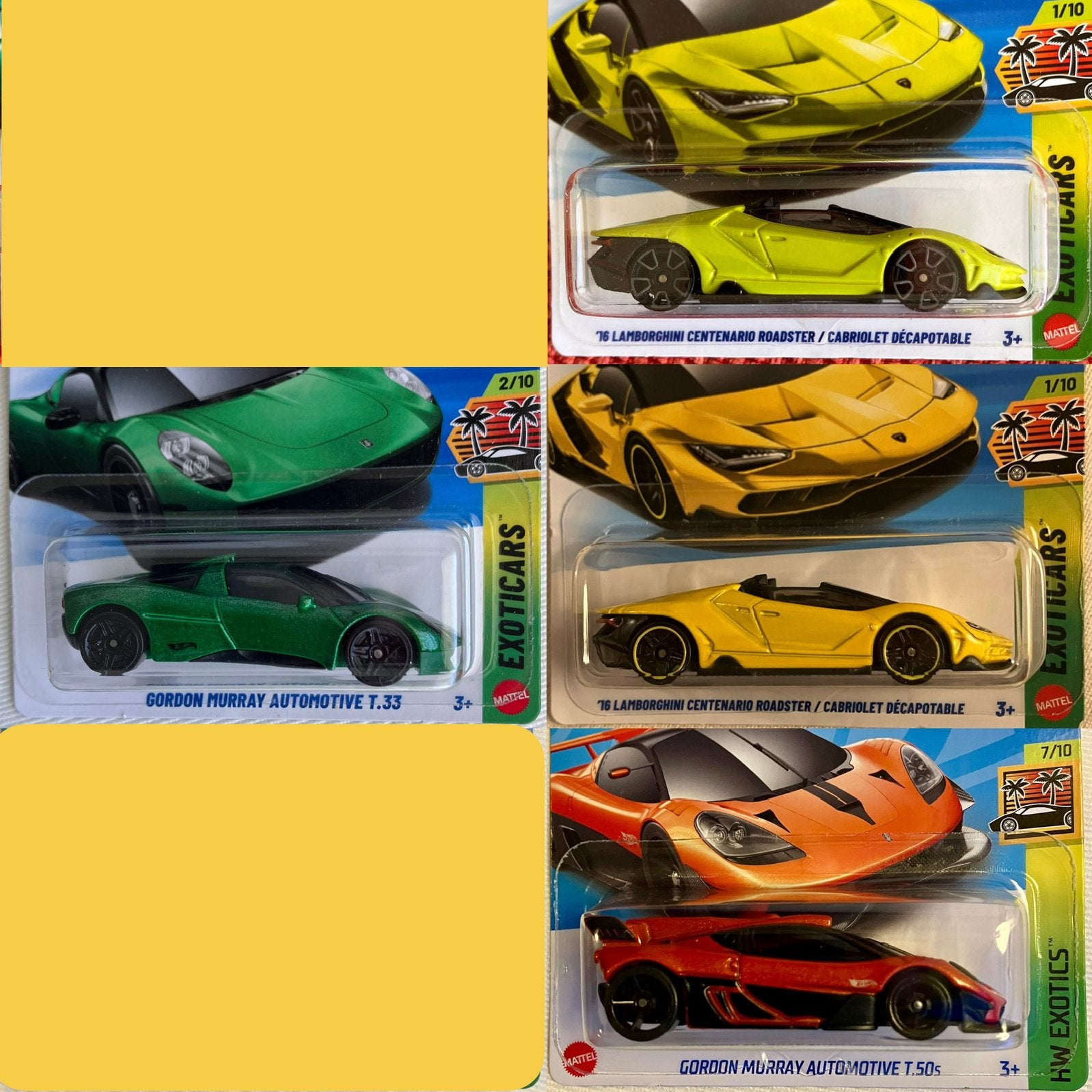 HotWheels Exotics modellen Lamborghini Aston Martin per stuk, Ophalen of Verzenden, Nieuw, Auto