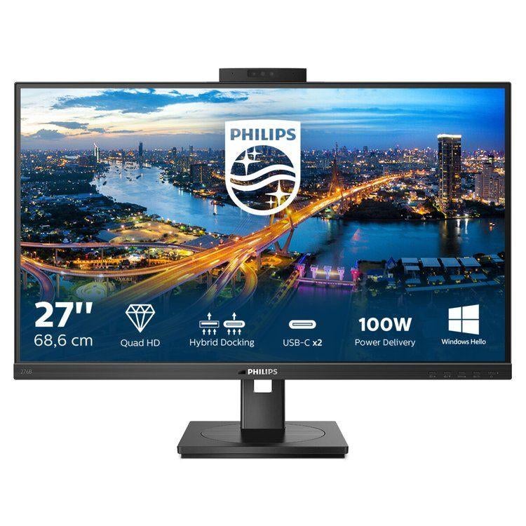Philips 276B1JH – 27 inch QHD Monitor & USB-C Dock (100W), Kandnelektronica@gmail.com, Philips, Refurbished, Ophalen of Verzenden