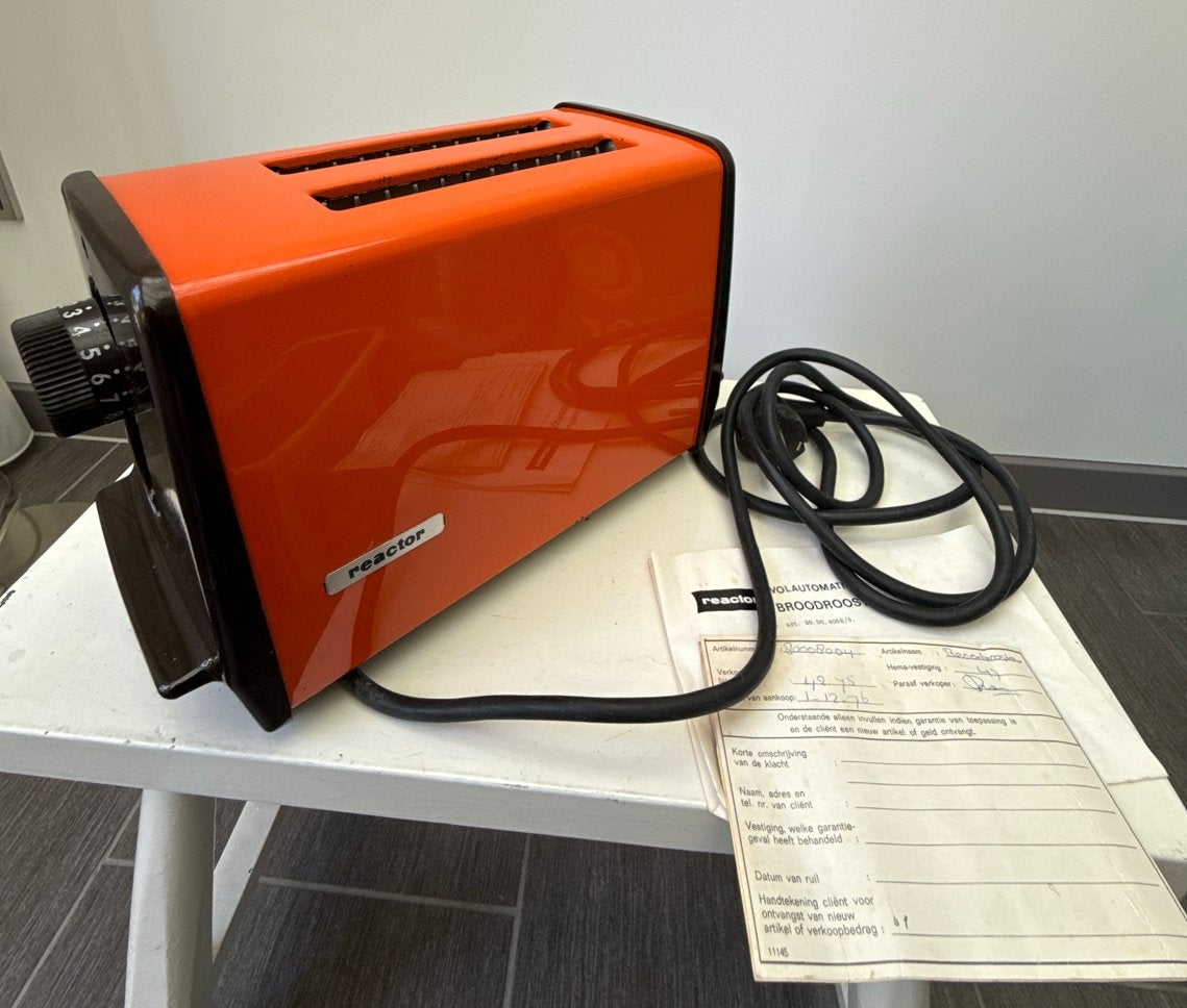 Vintage Reactor Broodrooster uit 1976 - Oranje Retro Design, Ophalen, Gebruikt
