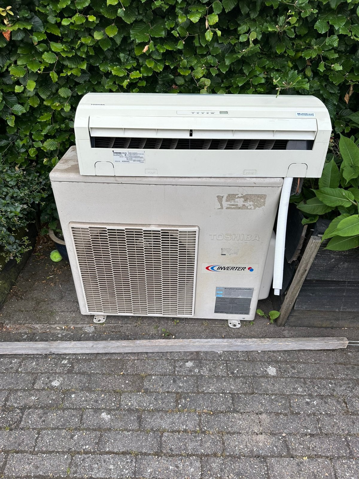 Toshiba airconditioning, Gebruikt, 3 snelheden of meer, Ophalen of Verzenden, Koelen en Ontvochtigen
