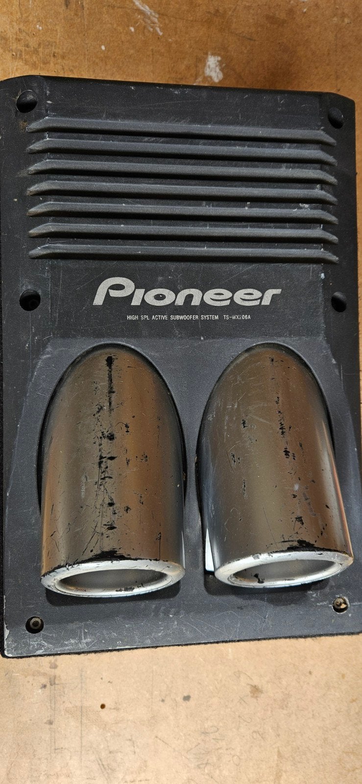 Pioneer TS-WX206A actieve subwoofer, Ophalen of Verzenden, Gebruikt, 60 tot 120 watt, Subwoofer