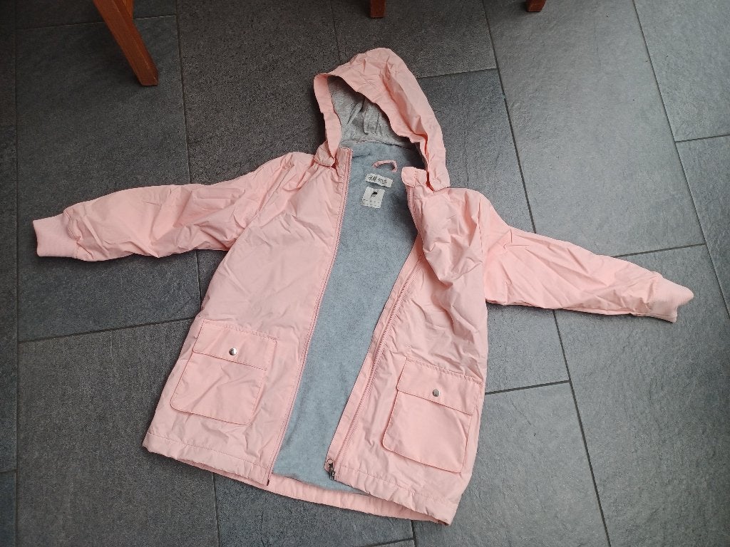 Roze jas voor herfst weer van H&M - maat 134, Ophalen, H&M, Nieuw, Roze