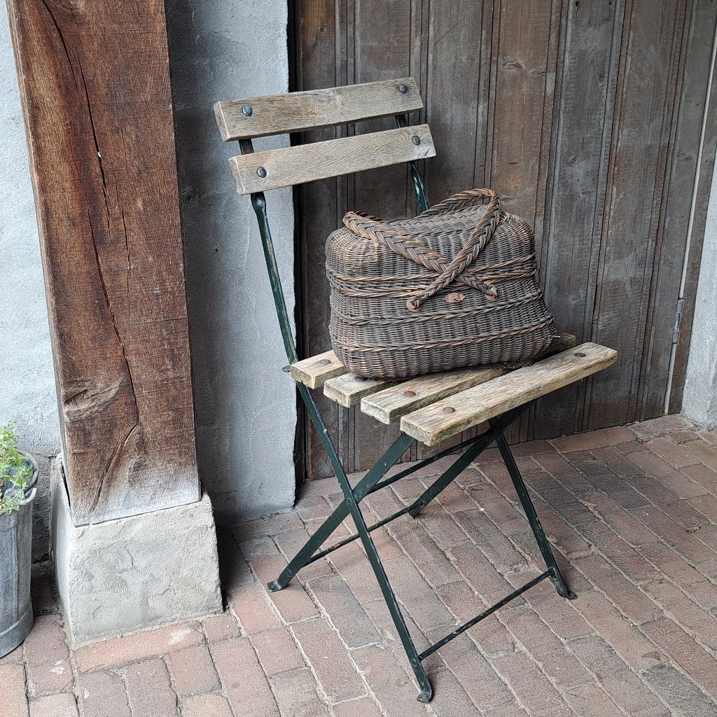 Brocante bistrostoeltje bistro stoeltje hout/metaal *Etage3*, Gebruikt, ., Ophalen of Verzenden, .