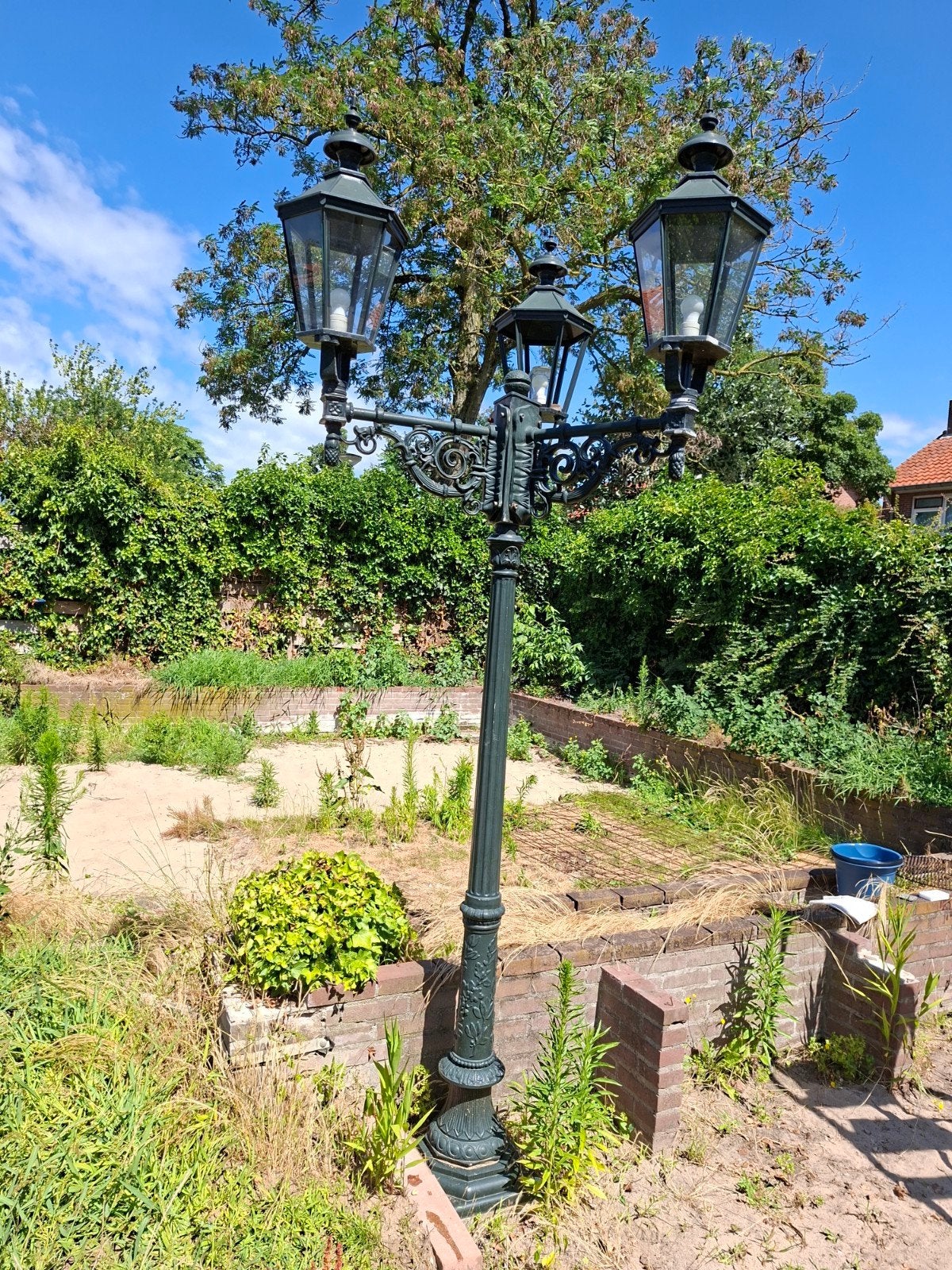 Klassieke lantaarnpaal, Tuin en Terras, Ophalen, Gebruikt, Staande lamp, Netvoeding