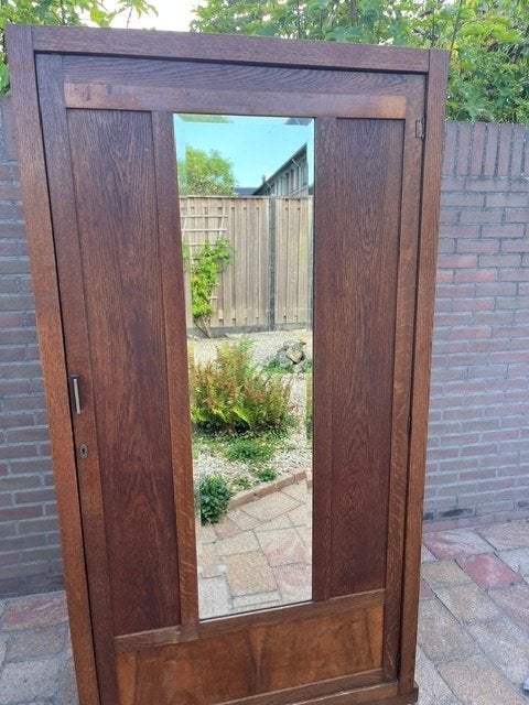 oude kast echt mooi zowel hang als leg, Met deur(en), Gebruikt, 100 tot 150 cm, Glas