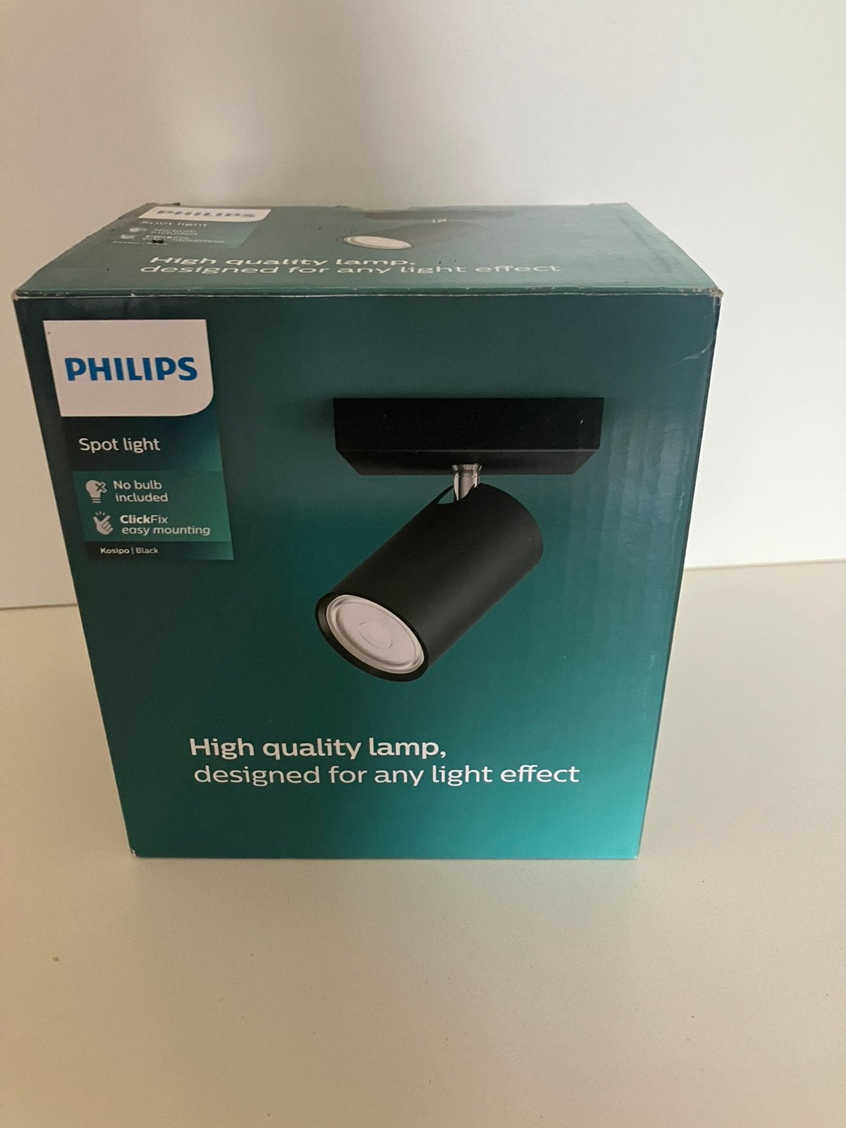 Philips kosipo spotlight zwart NIEUW, Metaal of Aluminium, Nieuw, Ophalen of Verzenden, Led