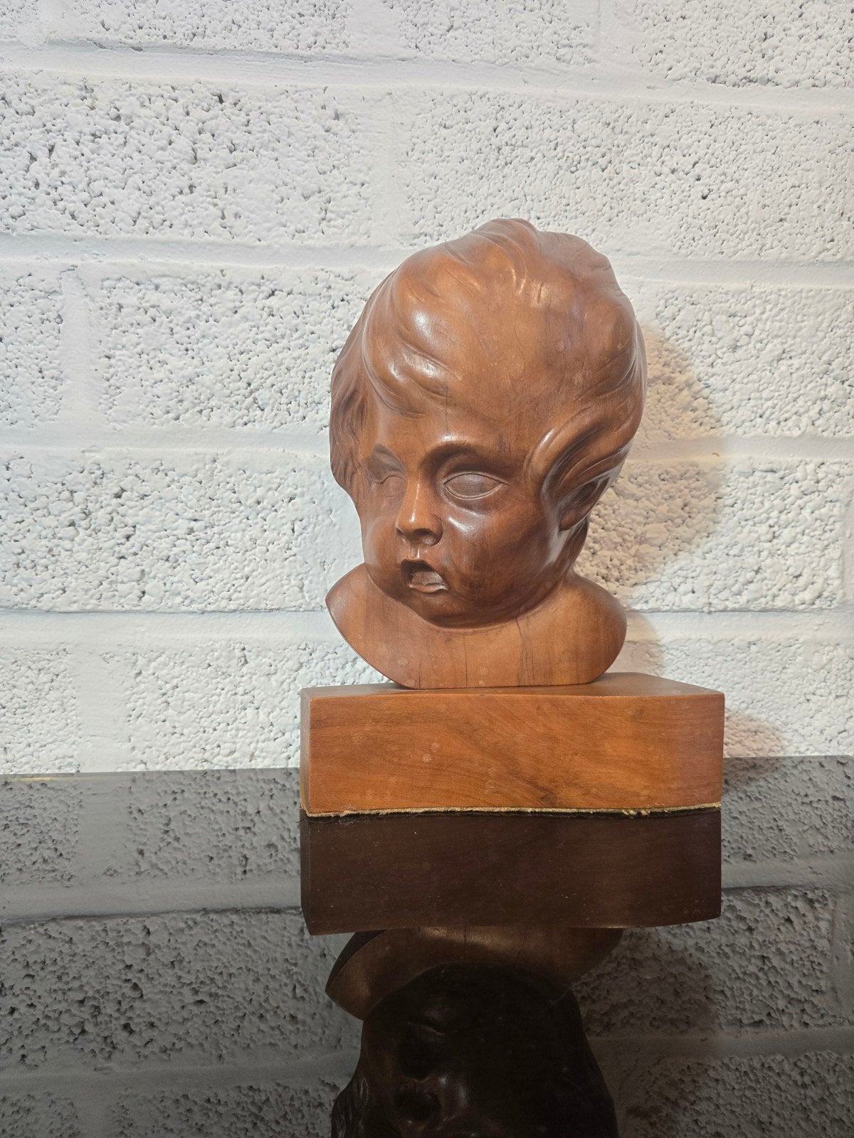 sculptuur art deco, Verzenden, Art deco, Buste, Hout