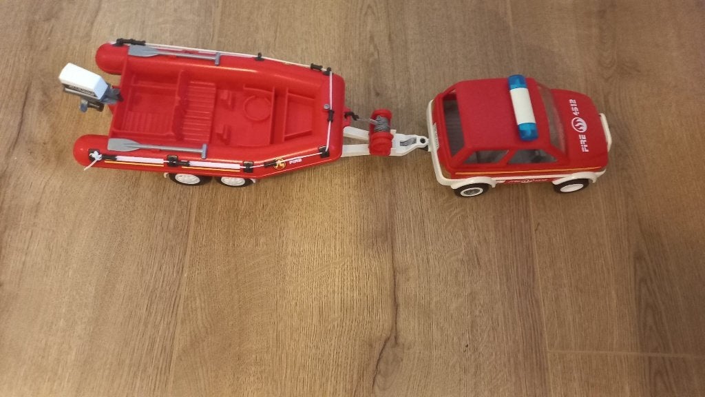 playmobil brandweerboot, Complete set, Ophalen of Verzenden, Zo goed als nieuw, City action