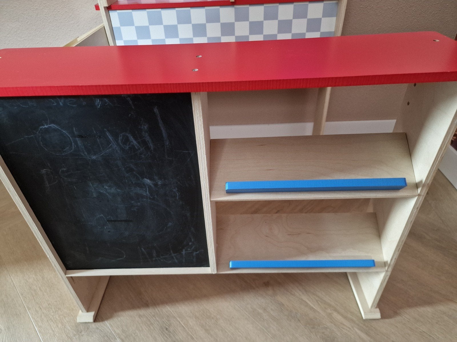 Houten Speelgoedwinkeltje met Luifel en Accessoires, Ophalen, Zo goed als nieuw, Jongen of Meisje