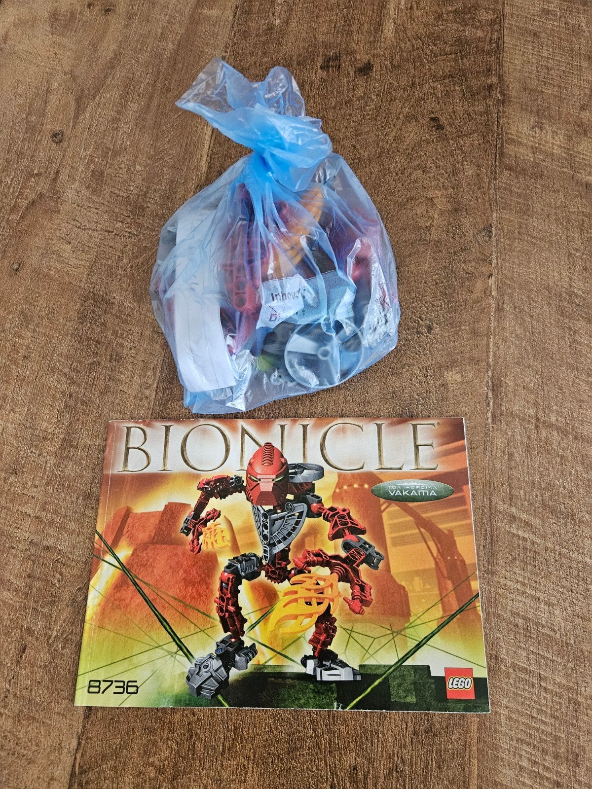 Lego Bionicle Vahki Vakama 8736 met instructies, Gebruikt, Bionicle, Lego, Compleet