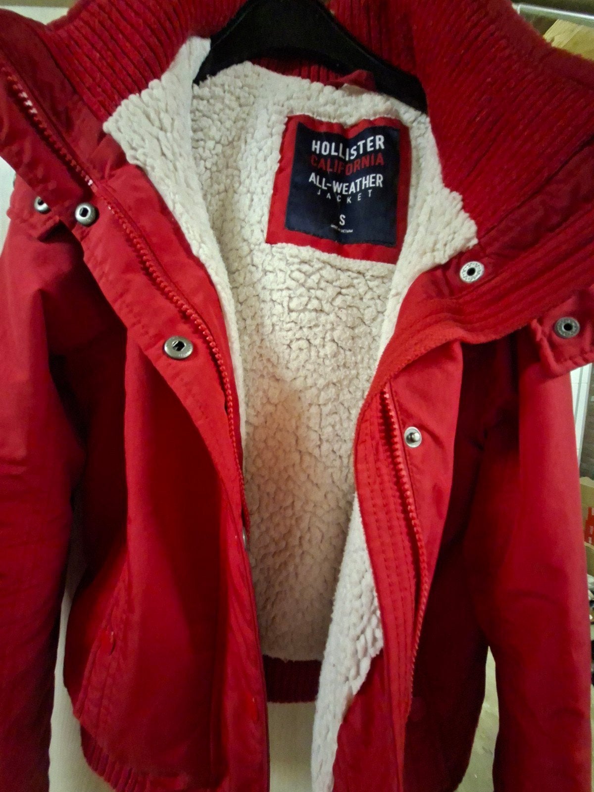 Hollister dames winterjas maat S, Ophalen, Zo goed als nieuw, Blauw