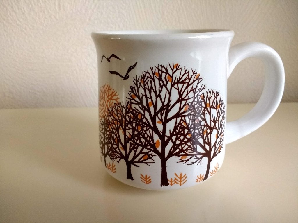 Nieuwe mok met boom, landschap met bomen erop, Nieuw, Ophalen of Verzenden, Overige stijlen, Kop(pen) en/of Schotel(s)