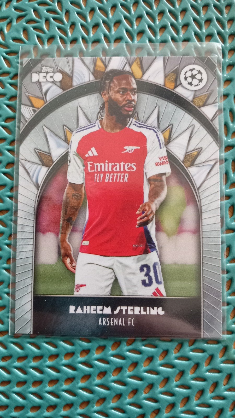 Raheem Sterling Arsenal FC Topps Deco Spelerskaart, Verzenden, Zo goed als nieuw, Buitenlandse clubs, Spelerskaart