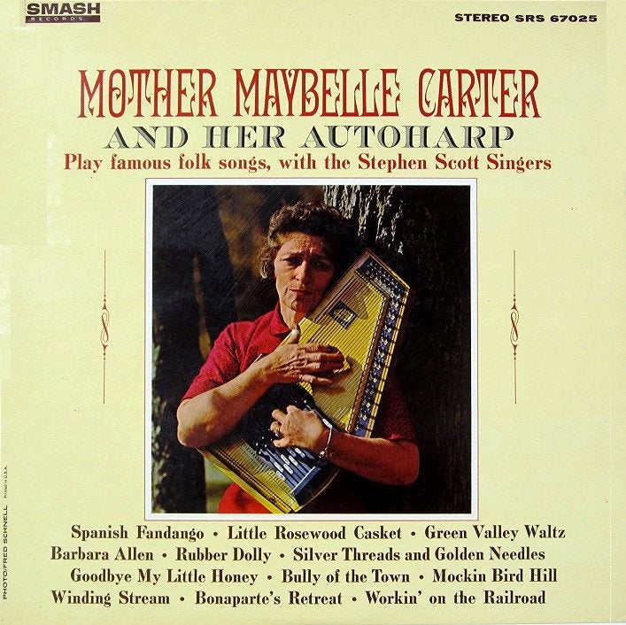 LP Mother Maybelle Carter - And her autoharp (zeldzaam!), Ophalen, Gebruikt, 12 inch